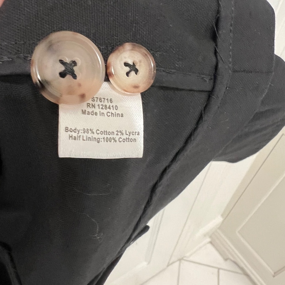 NWT ANN MASHBURN SARAH STRETCH CANVAS JACKET, Black Sz 6 - Picture 10 of 15